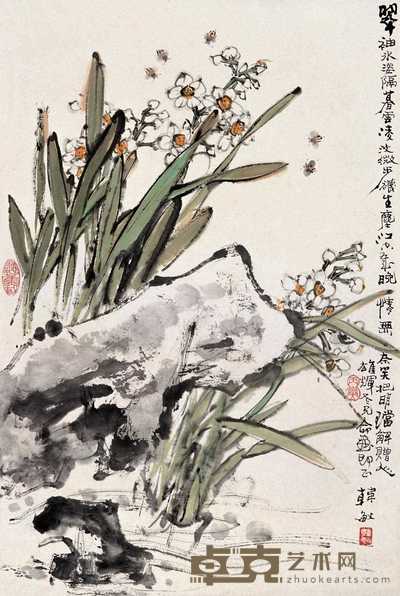 韩敏 水仙 立轴 67×45.5cm